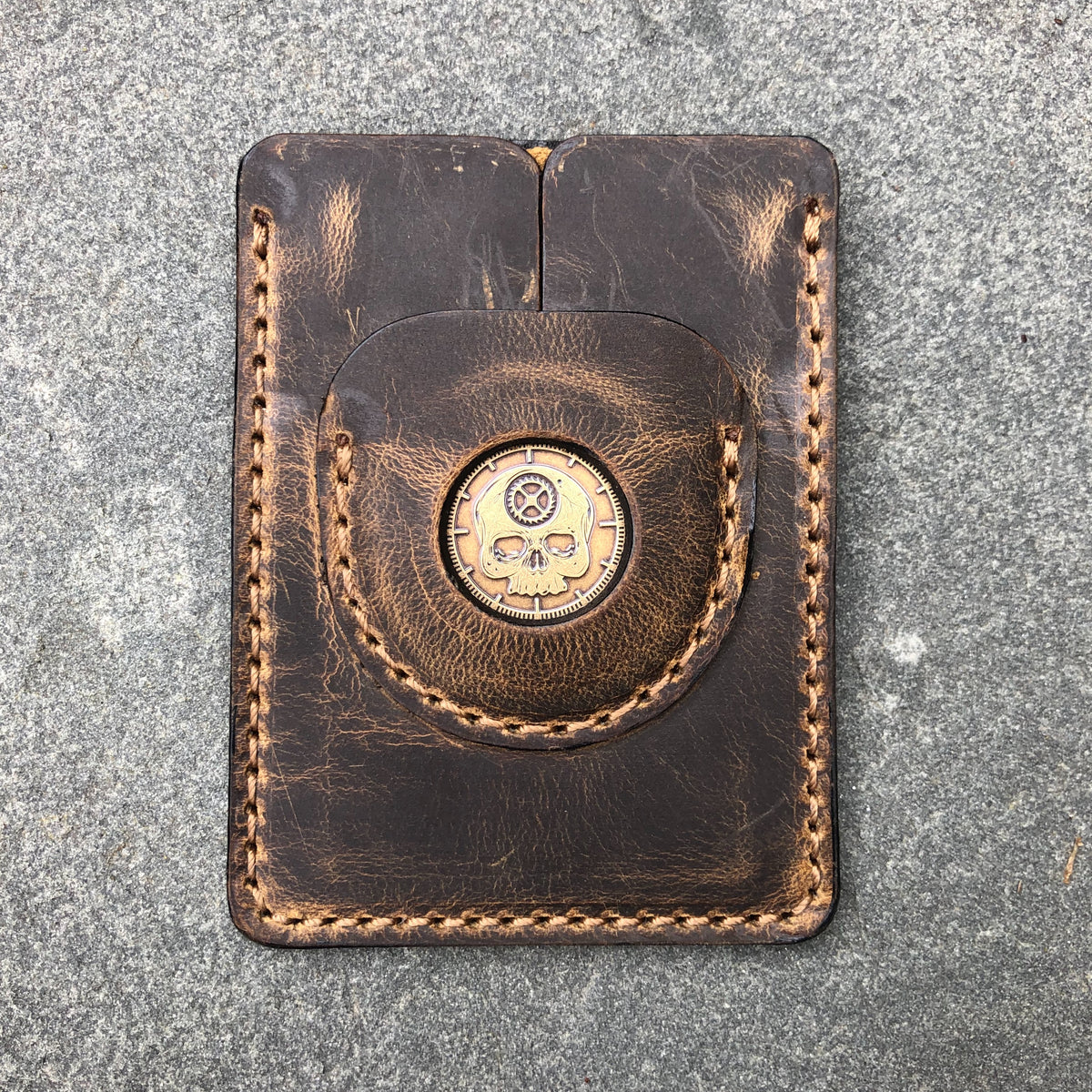 Monogram Leather Card Holder Purse – Penelopetom